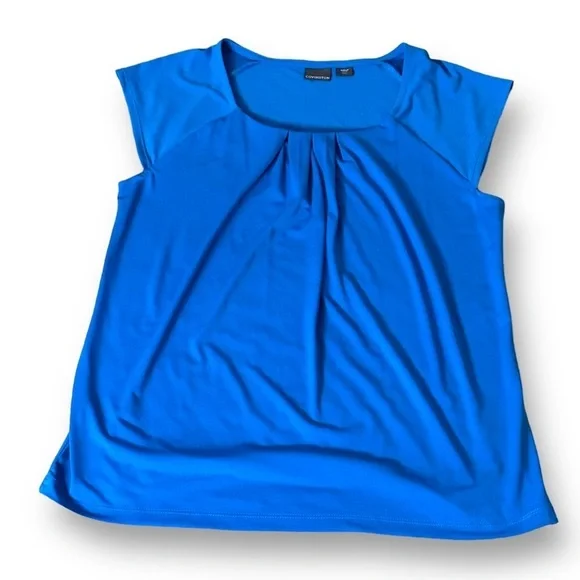 Blue Covington Pleated Blouse - Picture 4 of 6